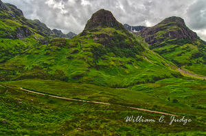 clouds, glencoe scotland highland, green, highlands, massacre, scottish, william judge